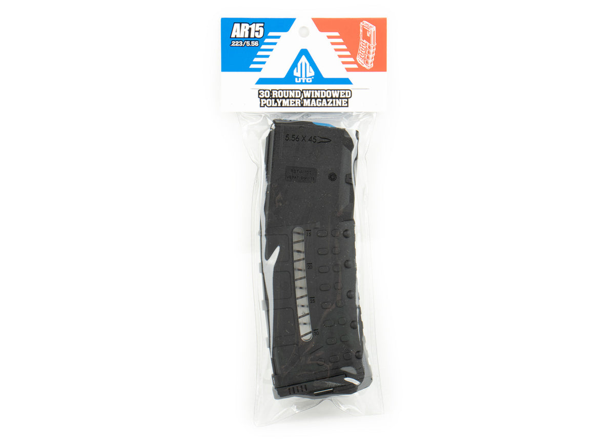 UTG AR15 Windowed Polymer Magazine 30 Rd .223/5.56 - Black