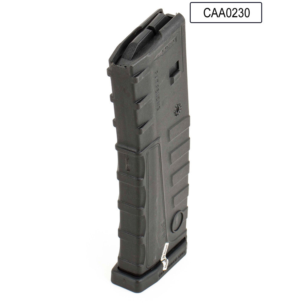 CAA AR-15 30 Round Black Polymer Magazine - Solid Black, No Windows