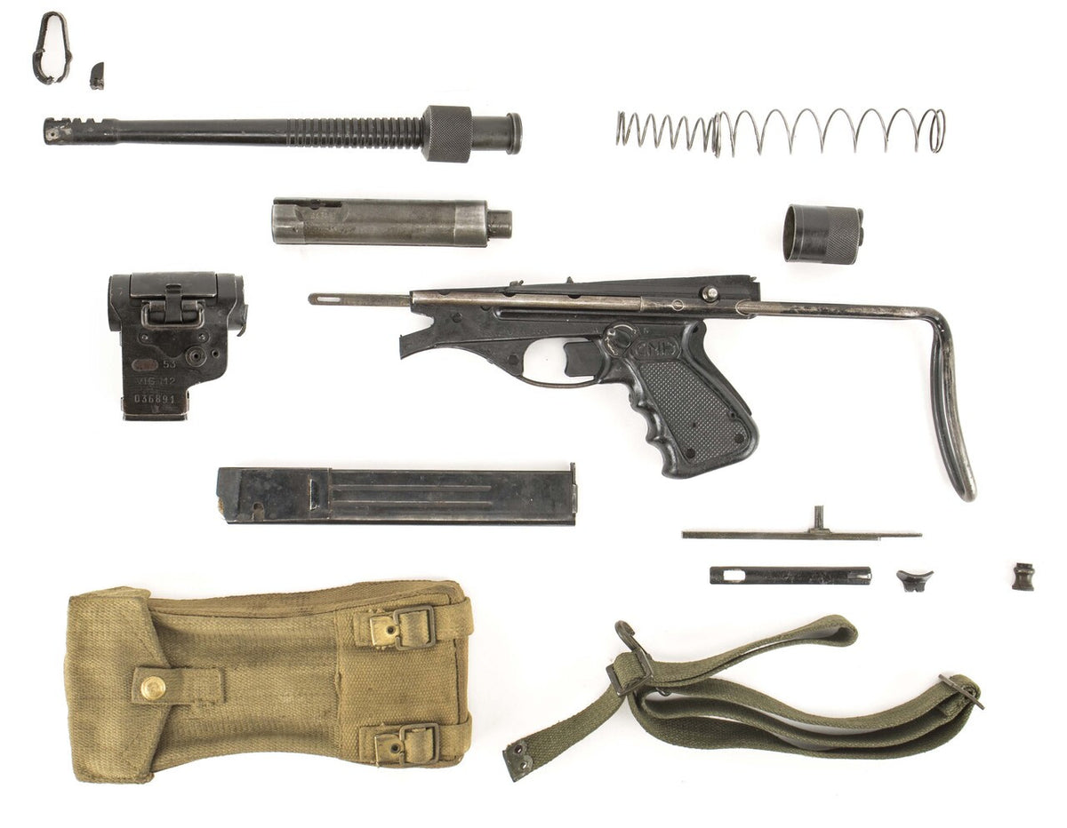 Belgian Vigneron M2 9mm Parts Kit with Intact 12.25" Barrel (Broken Sight) , 32 Rd Magazine, Pouch & Sling
