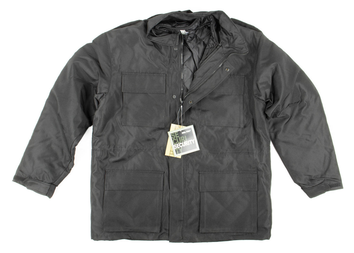 MIL-TEC® BLACK SECURITY JACKET - NEW - LARGE