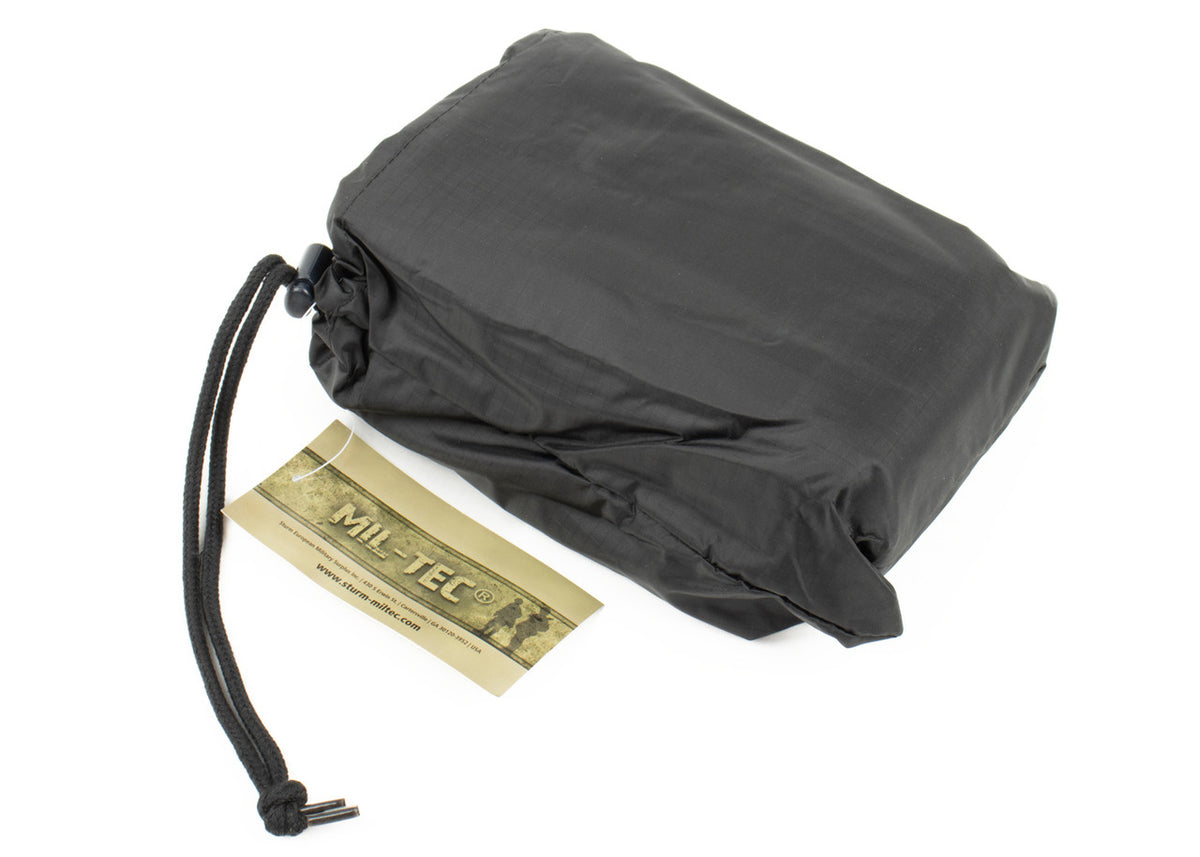 MIL-TEC® Black Ripstop Wet Weather Poncho - New