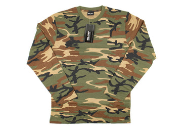 MIL-TEC® WOODLAND CAMO LG/SL T-SHIRT NEW