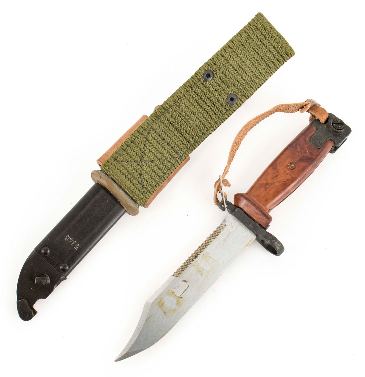 Romanian AIMS74 Type II Complete Bayonet with Scabbard (Very Good Surplus)