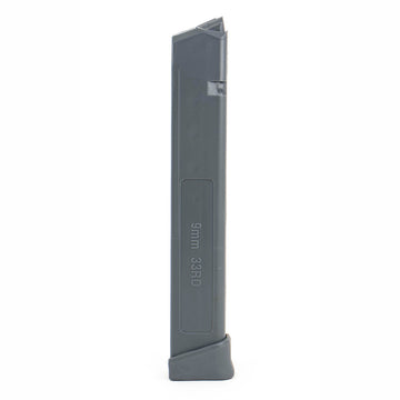 Glock Compatible 9mm 33rd BATTLESHIP GRAY Reinforced Steel Lined Polymer Magazine