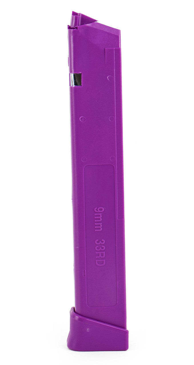 Glock Compatible 9mm 33rd PURPLE Reinforced Steel Lined Polymer Magazine