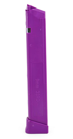 Glock Compatible 9mm 33rd PURPLE Reinforced Steel Lined Polymer Magazine