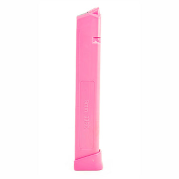 Glock Compatible 9mm 33rd PINK Reinforced Steel Lined Polymer Magazine
