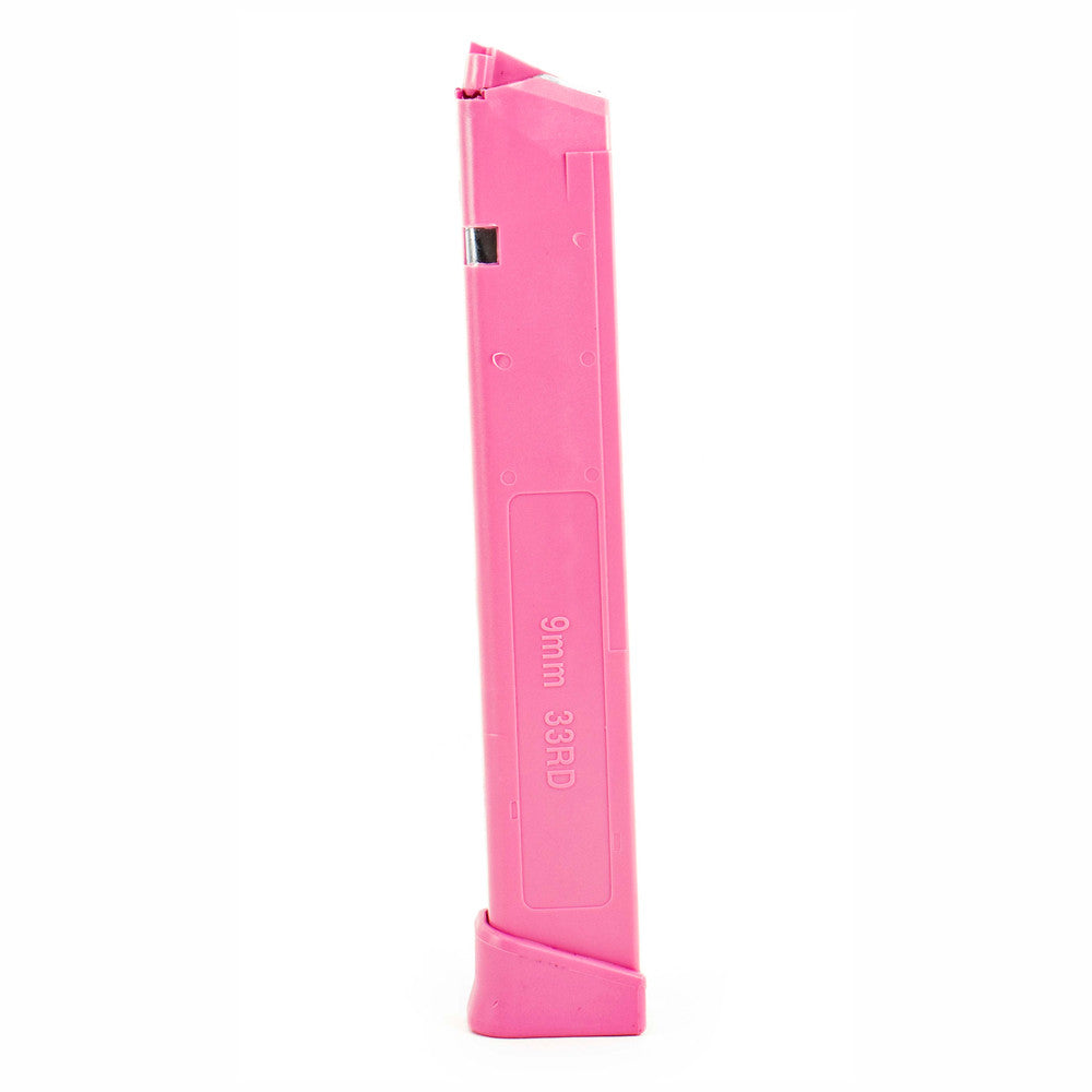 Glock Compatible 9mm 33rd PINK Reinforced Steel Lined Polymer Magazine