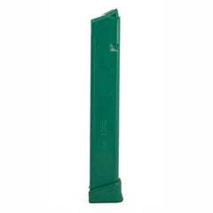 Glock Compatible 9mm 33rd GREEN Reinforced Steel Lined Polymer Magazine