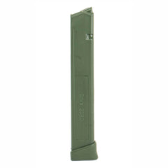 Glock Compatible 9mm 33rd OD GREEN Reinforced Steel Lined Polymer Magazine