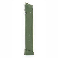 Glock Compatible 9mm 33rd OD GREEN Reinforced Steel Lined Polymer Magazine