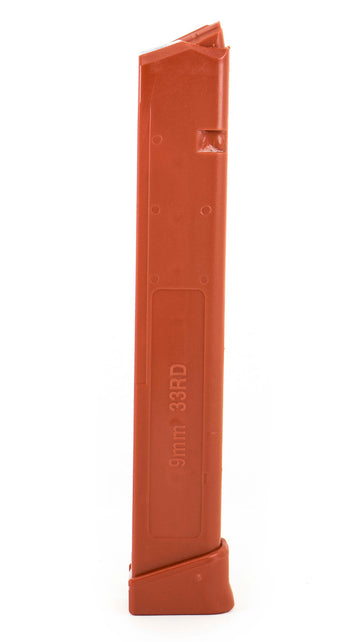 Glock Compatible 9mm 33rd RED Reinforced Steel Lined Polymer Magazine