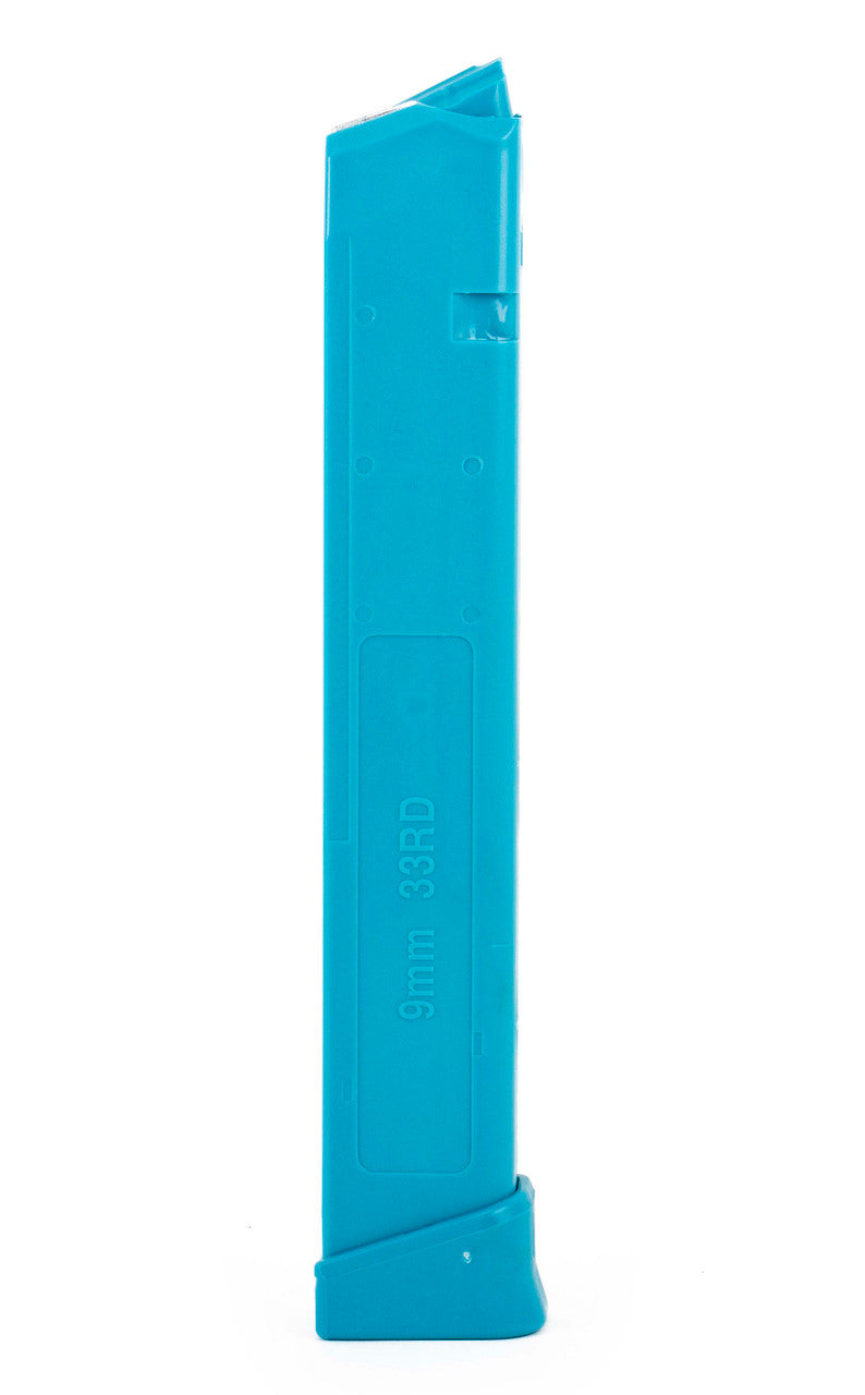 Glock Compatible 9mm 33rd ROBIN'S EGG BLUE Reinforced Steel Lined Polymer Magazine