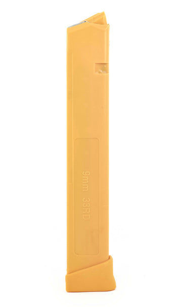 Glock Compatible 9mm 33rd YELLOW Reinforced Steel Lined Polymer Magazine