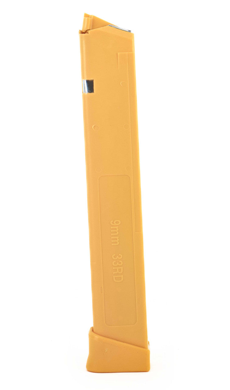 Glock Compatible 9mm 33rd YELLOW Reinforced Steel Lined Polymer Magazine