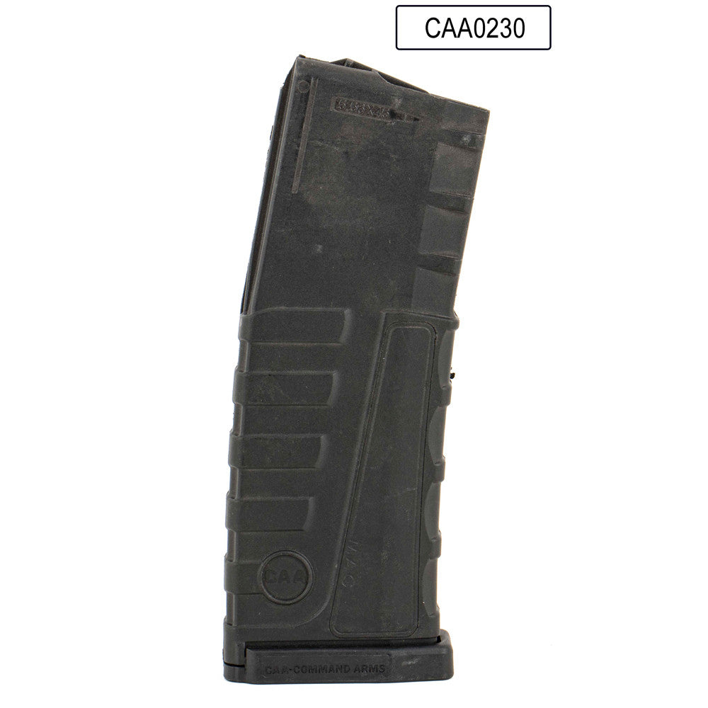 CAA AR-15 30 Round Black Polymer Magazine - Solid Black, No Windows