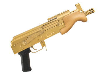 Century Arms Micro VSKA (US Made) 6.25" 7.62x39mm AK Pistol Gold Cerakote Blem with Blonde Handguard - HG5479-X