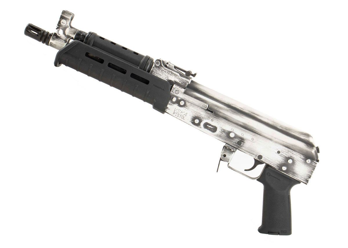 Century Arms VSKA Draco 10.5" 7.62x39mm AK Pistol Battleworn White Cerakote Blem - HG6501-X