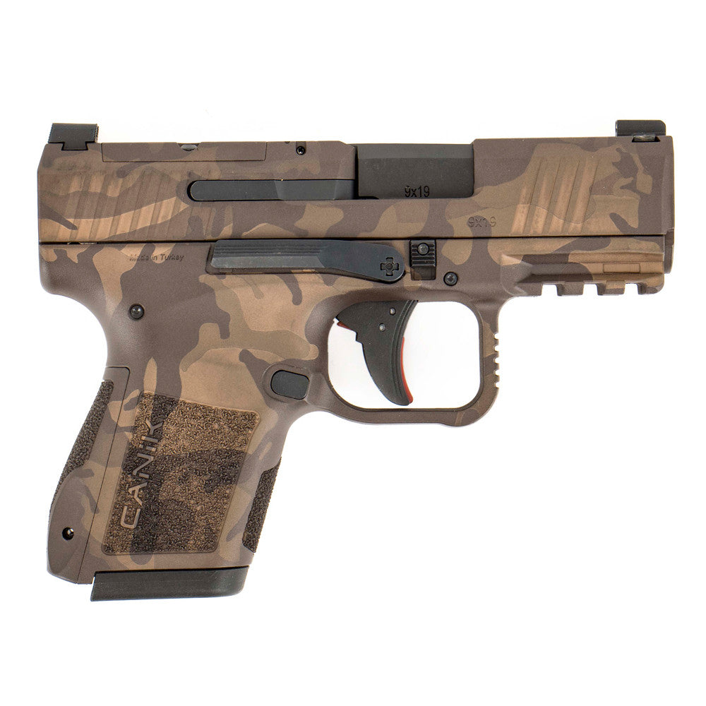 Canik METE MC9 3.18" 9mm Pistol Brown Woodland Camo - HG7620WBR-X