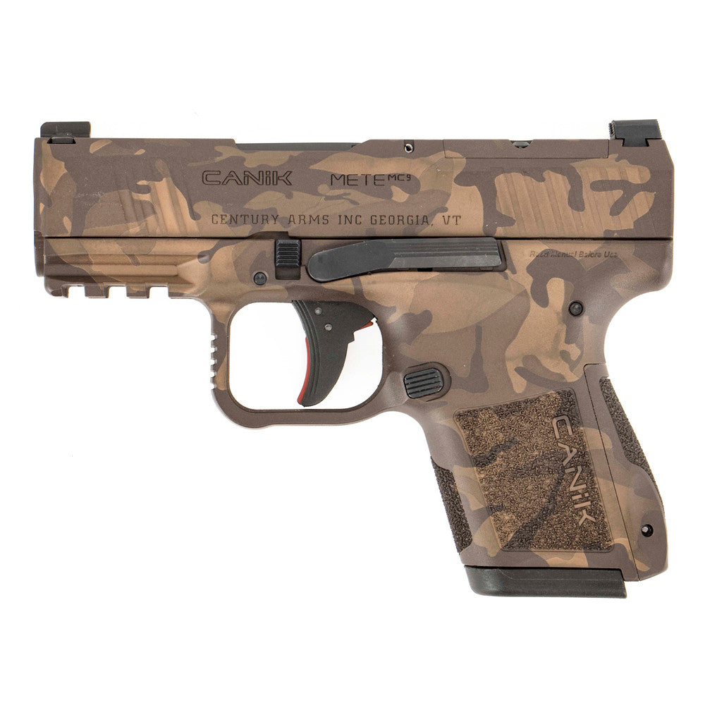 Canik METE MC9 3.18" 9mm Pistol Brown Woodland Camo - HG7620WBR-X