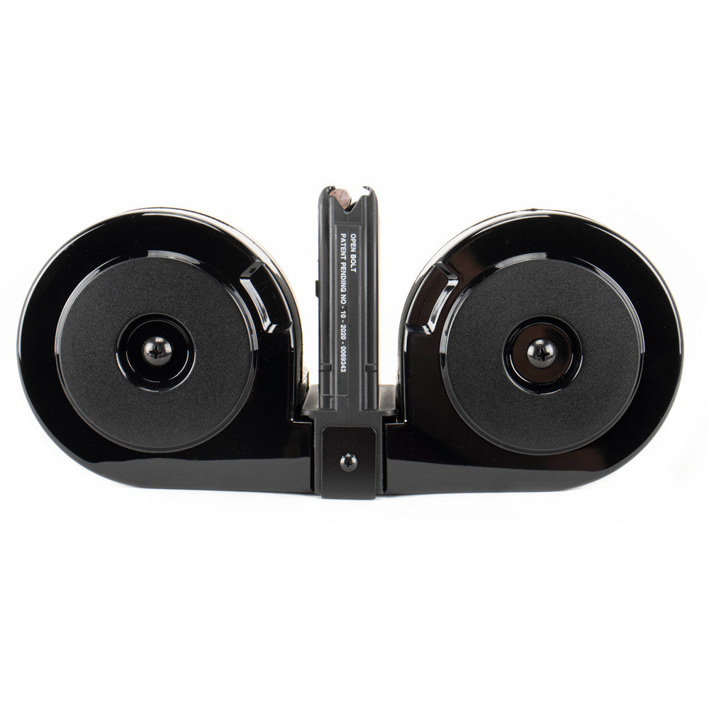 RWB AR-15  100 Round Dual Drum Magazine .223 With Reinforced Feed Lips - Black/Black