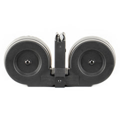 RWB AR-15  100 Round Dual Drum Magazine .223 With Reinforced Feed Lips - Black/Black