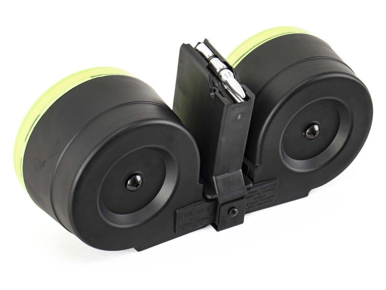 RWB AR-15 100rd Dual Drum Magazine .223 w/Reinforced Feed Lips