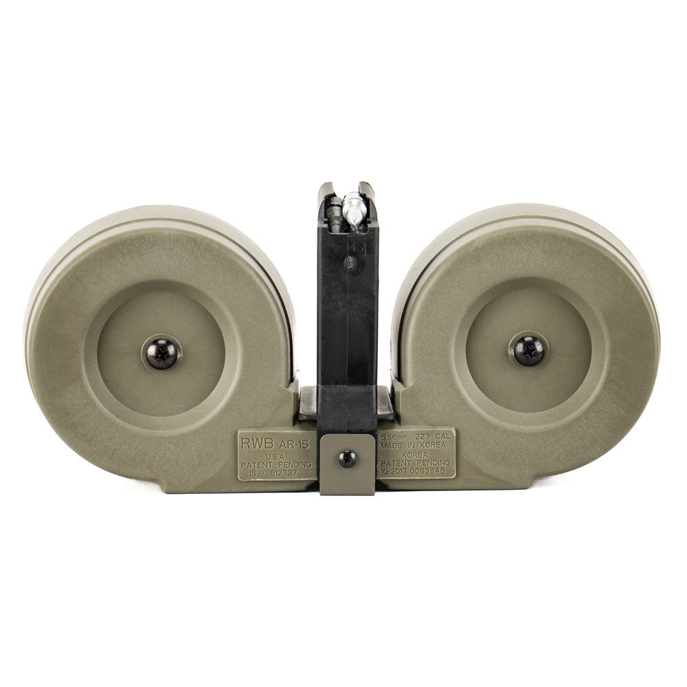 RWB AR-15 .223/5.56 100rd Drum -  OD Green