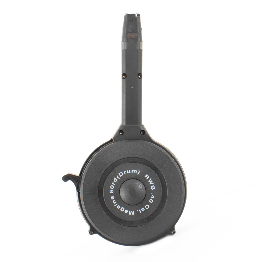 RWB 50rd .40 S&W Polymer Drum Magazine for Glock - Black