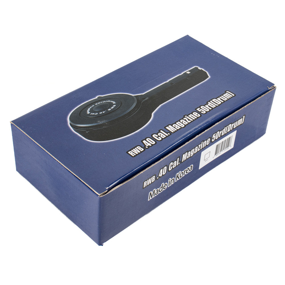 RWB 50rd .40 S&W Polymer Drum Magazine for Glock - Black