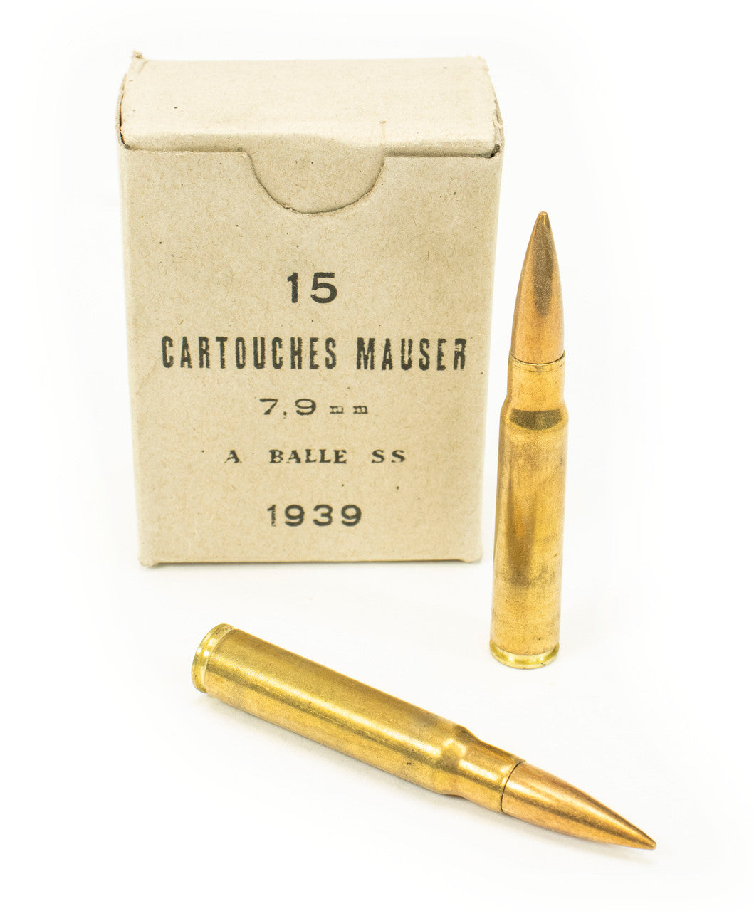 Greek Military Classic 8mm Surplus Ammo - 1930s-40s Vintage, 15rd Box, 945rds per case