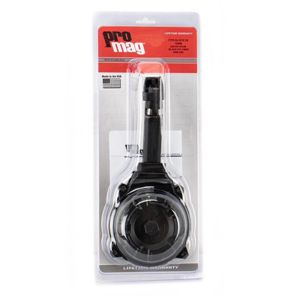 ProMag Glock 20 10mm Black Polymer 50rd Drum