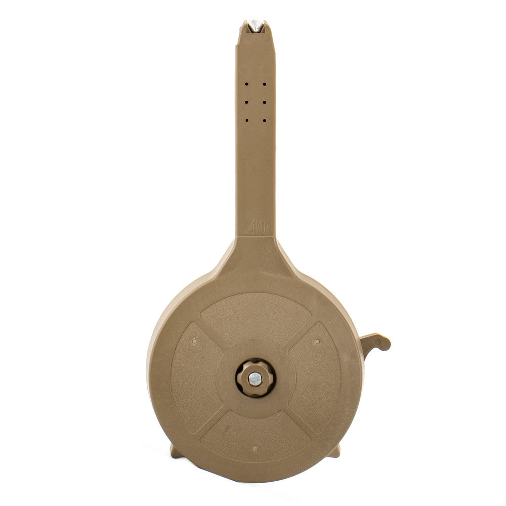 RWB GLOCK DRUM MAG .40 S&W 50RD TAN POLYMER