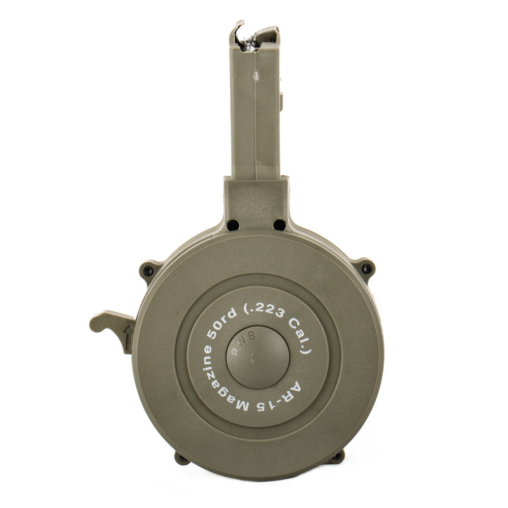 RWB AR-15 / M16 50rd Drum Magazine .223/5.56 - Black/OD Green/Tan