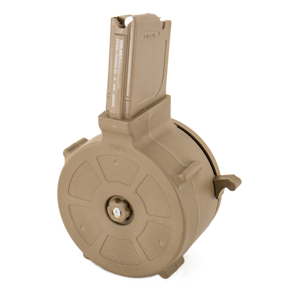 RWB AR-15 / M16 50rd Drum Magazine .223/5.56 - Black/OD Green/Tan