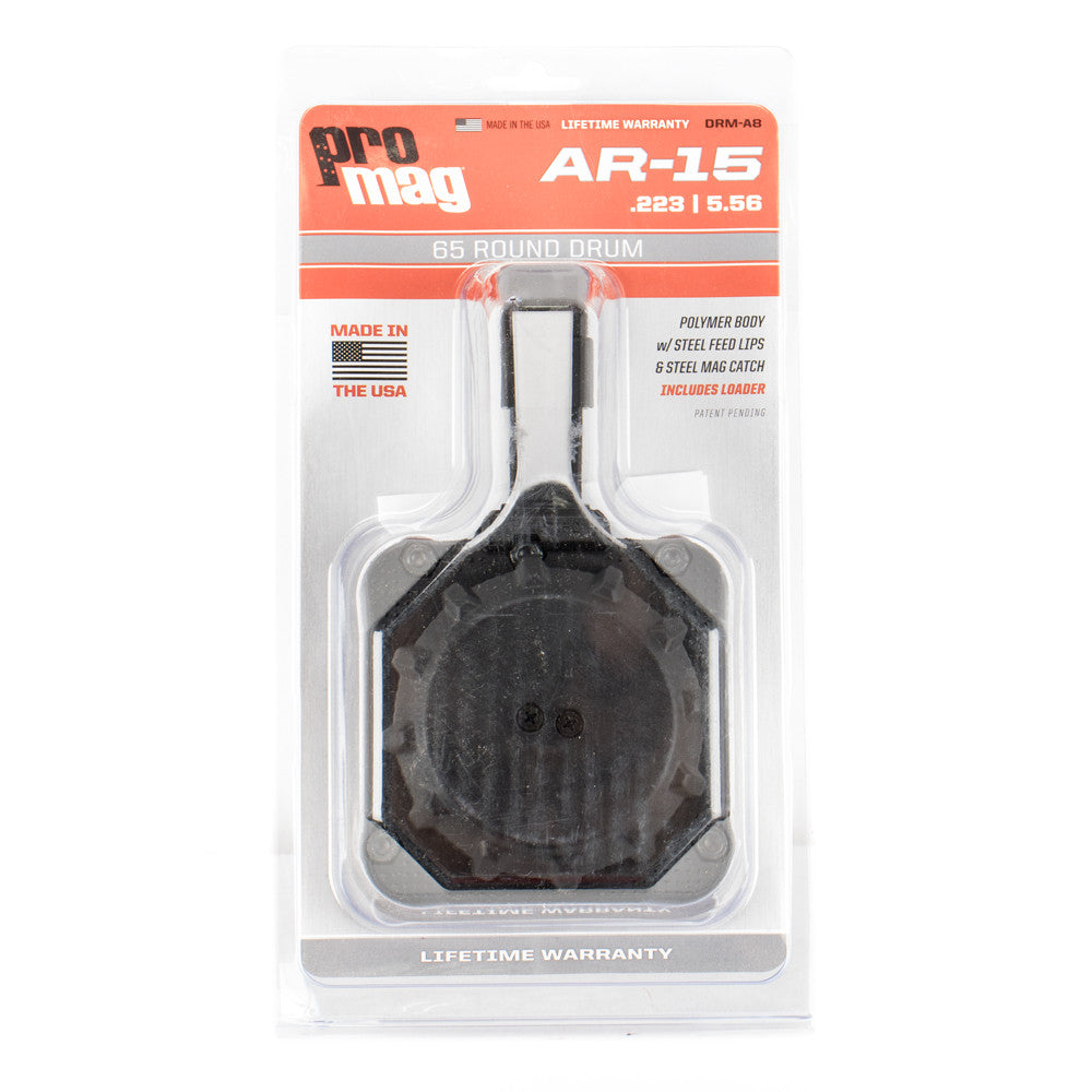 ProMag AR-15 Drum Magazine .223 Rem/5.56 NATO 65 Rounds Polymer Black