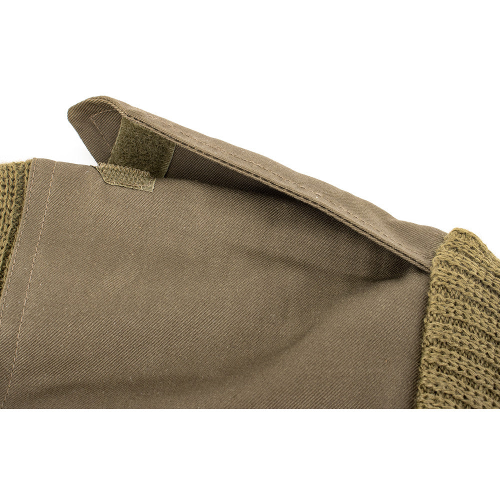 French Military Surplus OD V-Neck Sweater - XS