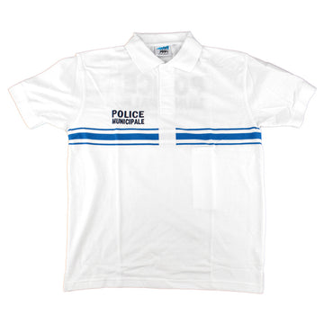 French White Short Sleeve Police Shirt - New