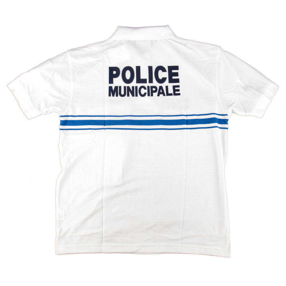 French White Short Sleeve Police Shirt - New