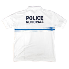 French White Short Sleeve Police Shirt - New