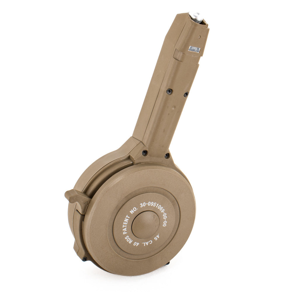 Glock .45 Cal 40rd Drum - Desert Tan