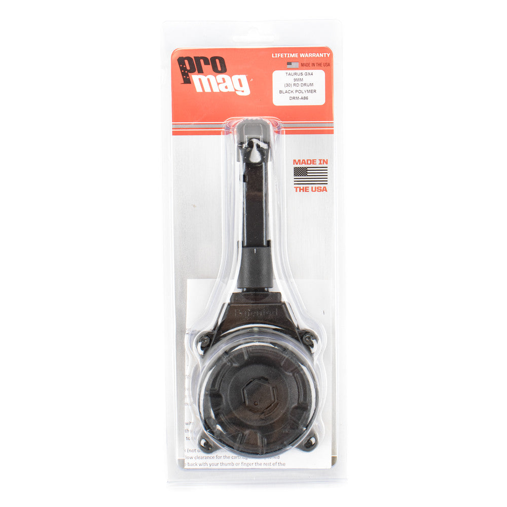 PROMAG MAGAZINE TAURUS GX4 9MM 30RD DRUM BLACK POLYMER