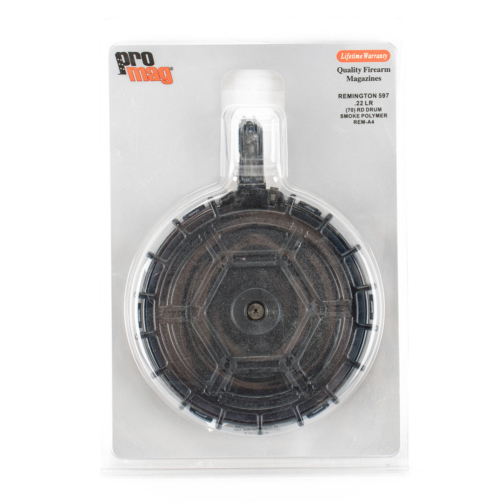 ProMag Remington 597 Drum Magazine .22 LR 70 Rounds Polymer Smoke