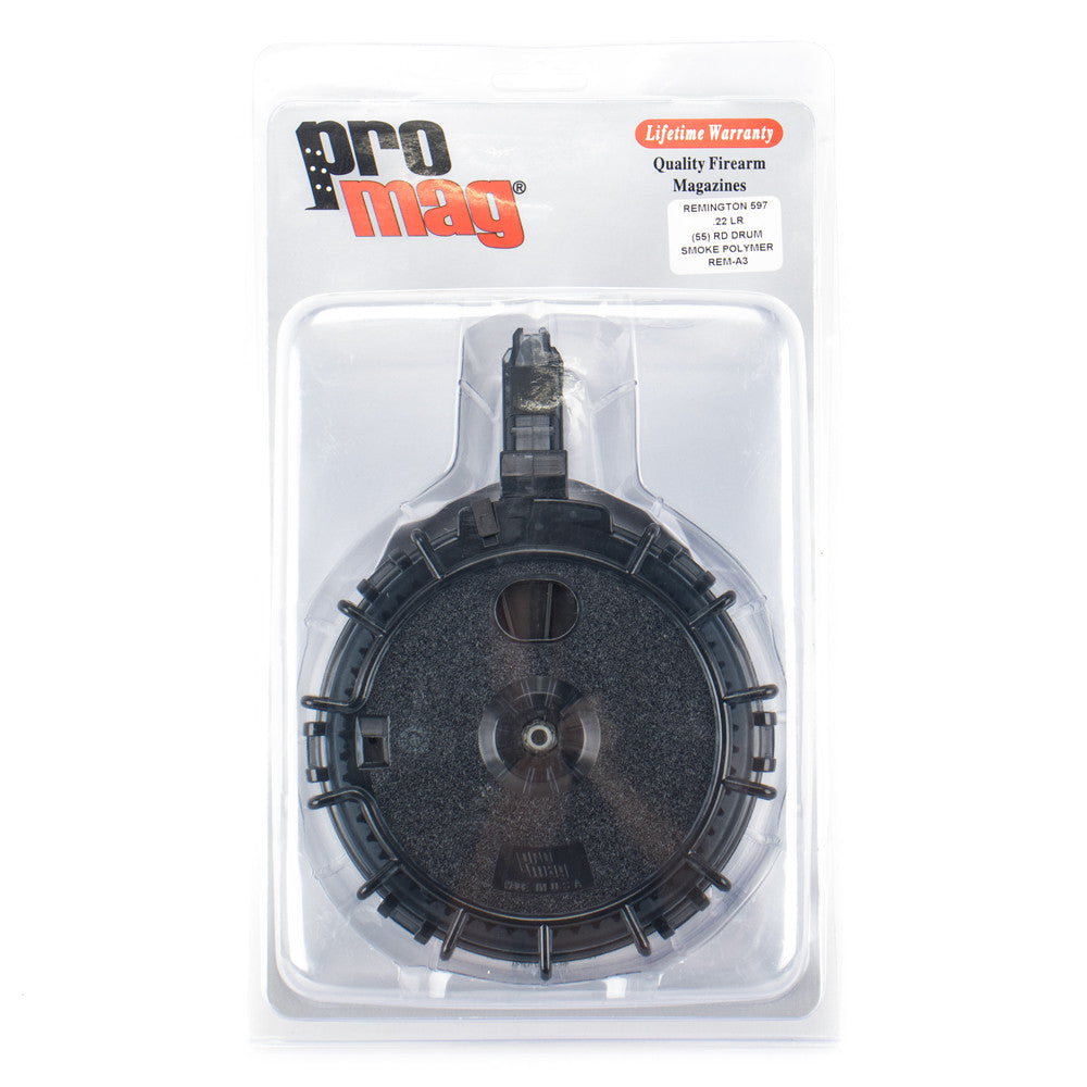ProMag Remington 597 .22LR 55 Round Drum Smoke Polymer