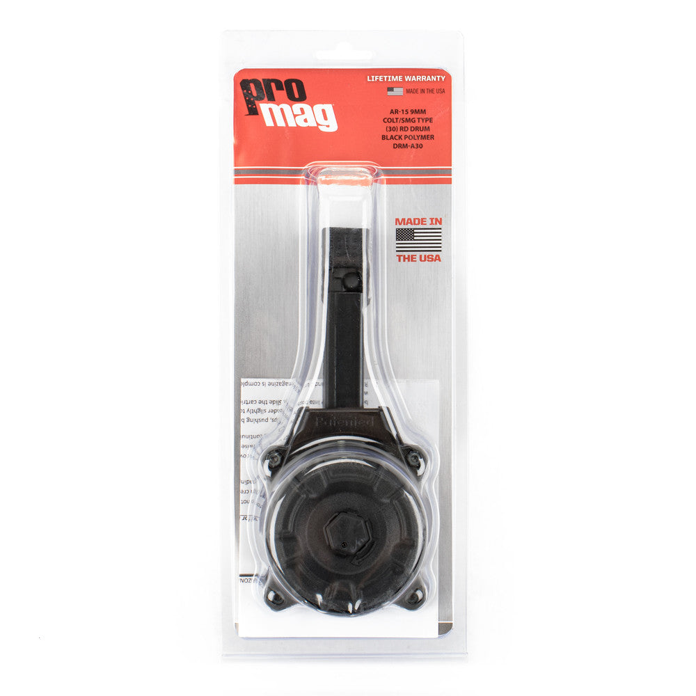 PROMAG DRUM AR-15 9MM 30RD BLACK POLYMER