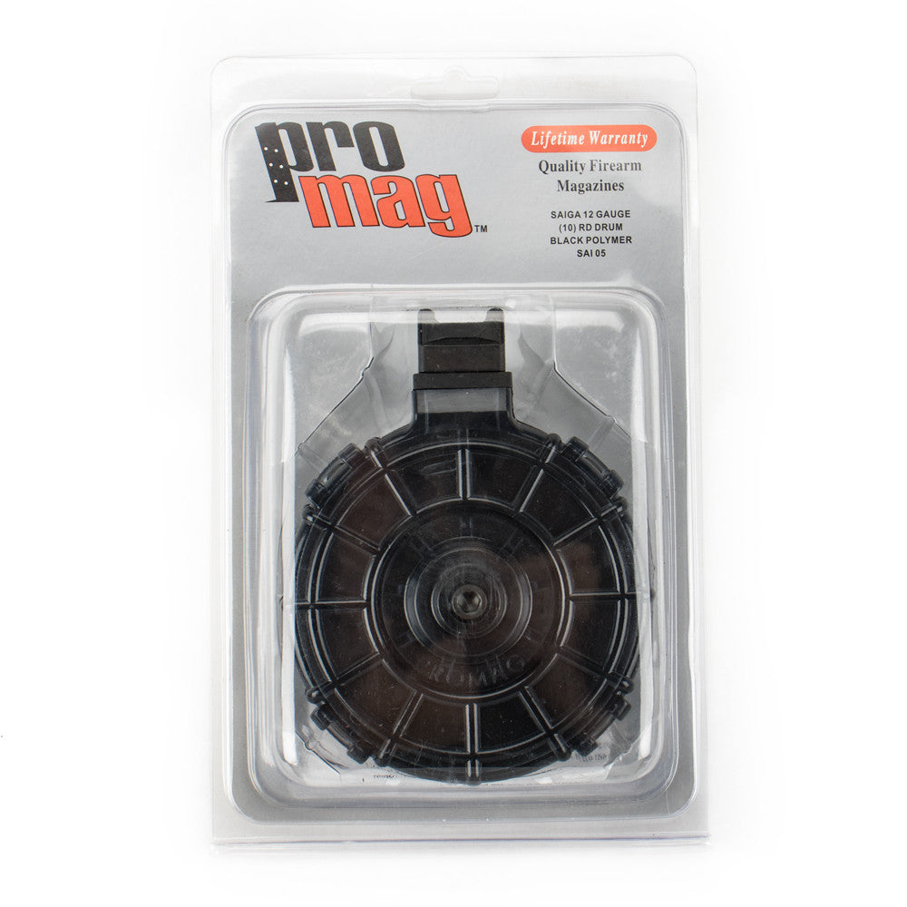 ProMag SAIGA 12ga 10rd Polymer Black Drum