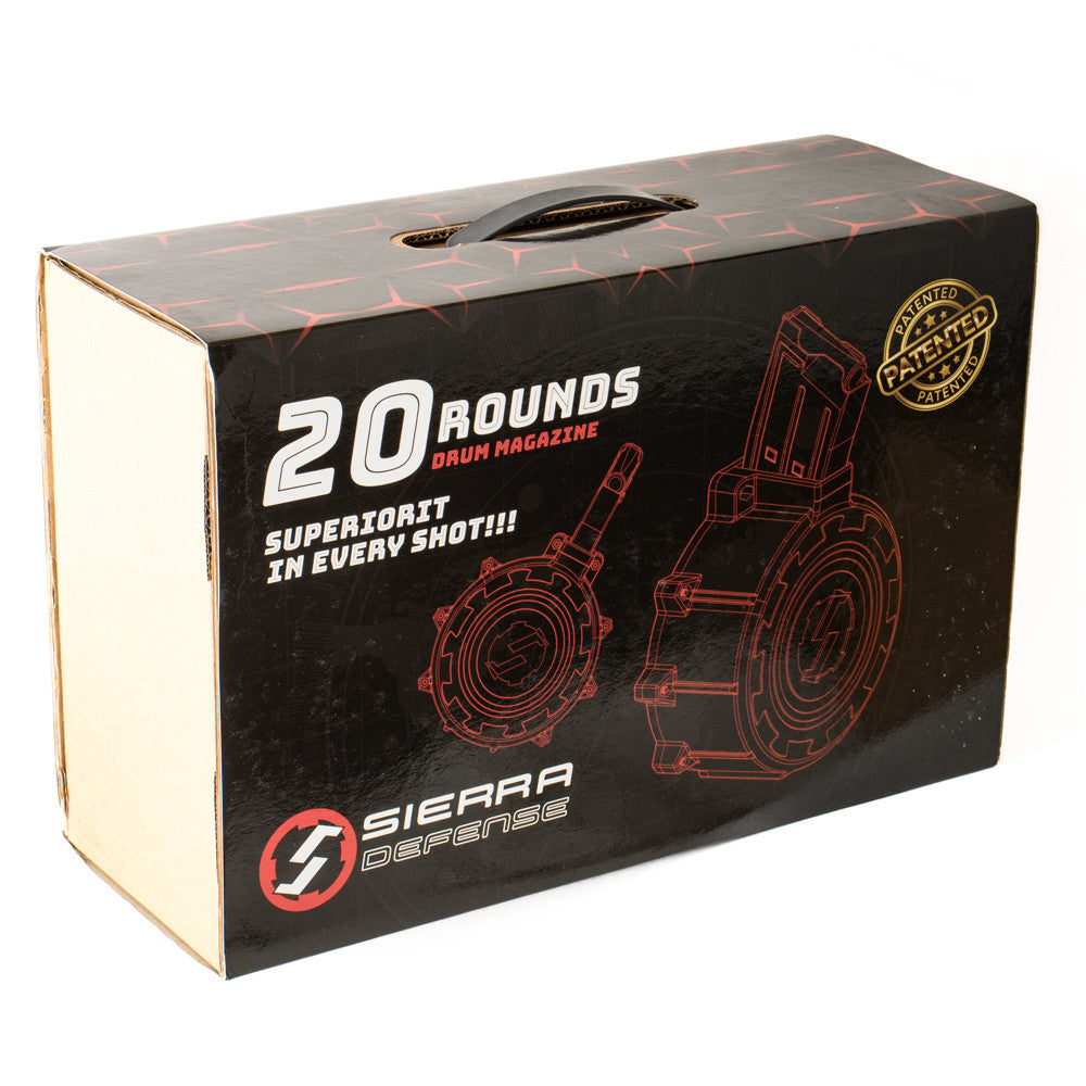 Sierra Defense 12 Gauge 20Rd Drum - FDE