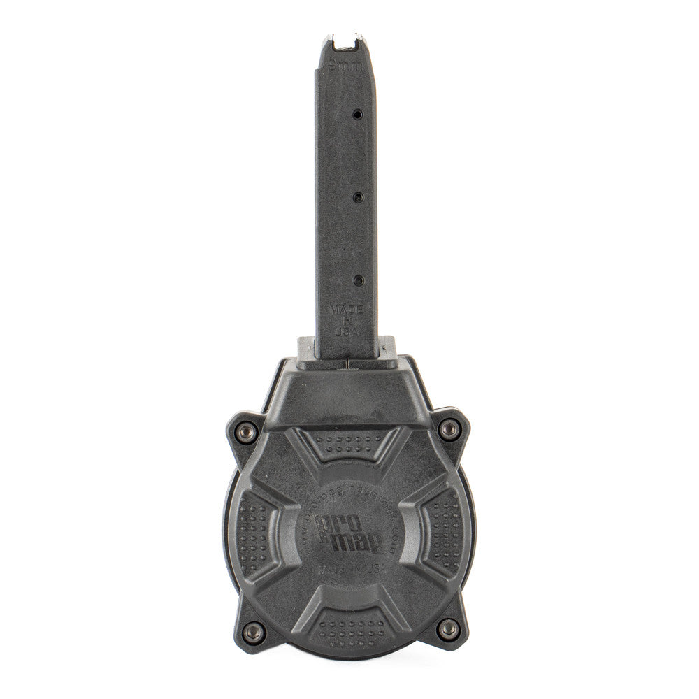 ProMag Glock Compatible  9mm Luger G17, 19, 30rd Drum - Black