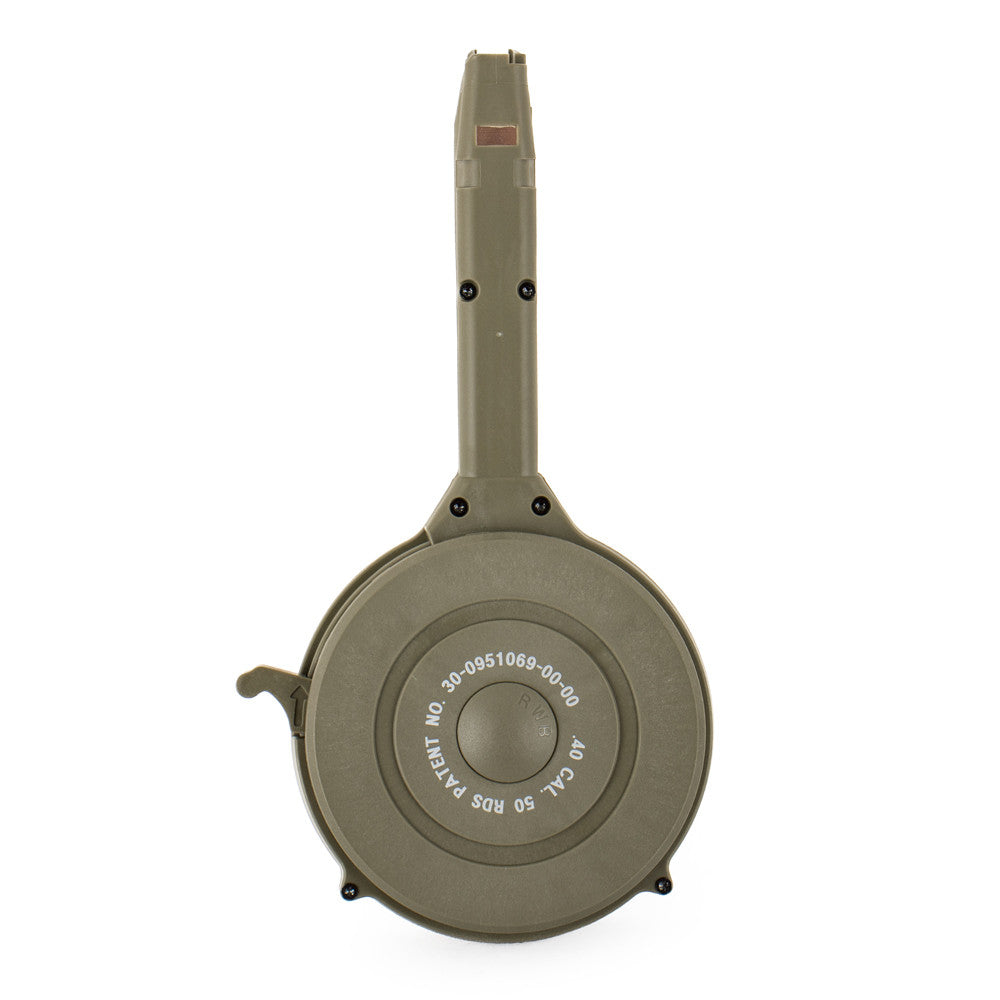 Glock .40 Cal 50rd Drum For All .40 Caliber Glock Handguns - O.D. Green
