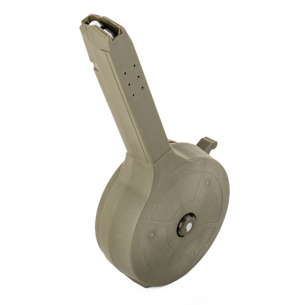 Glock .40 Cal 50rd Drum For All .40 Caliber Glock Handguns - O.D. Green